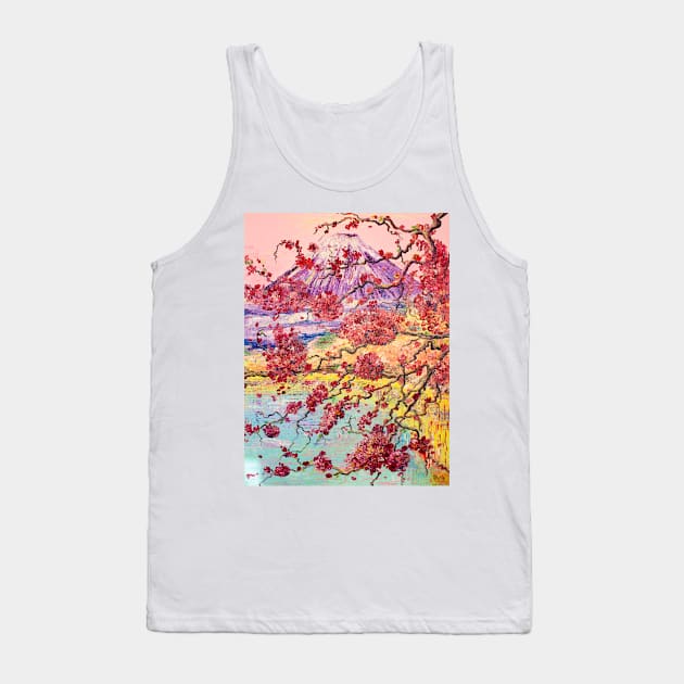 Fujiyama. Sakura branch Tank Top by NataliaShchip